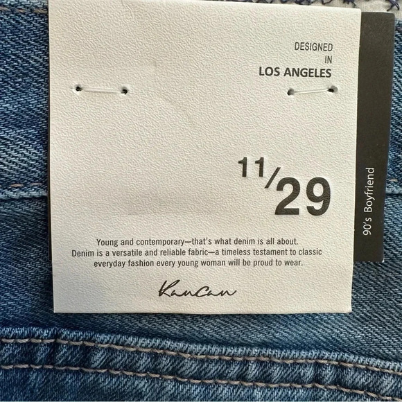 NEW KanCan Dixon Ultra High Rise 90's button fly Boyfriend Jeans size 11/29 NWT - Picture 5 of 12